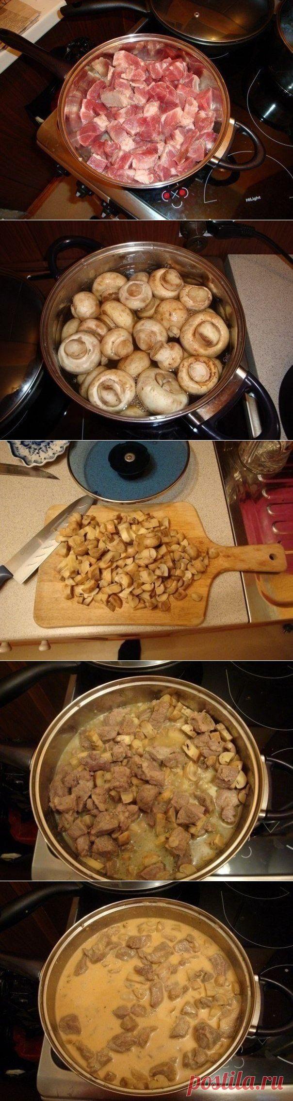 Как приготовить мясо в сырном соусе - рецепт, ингридиенты и фотографии