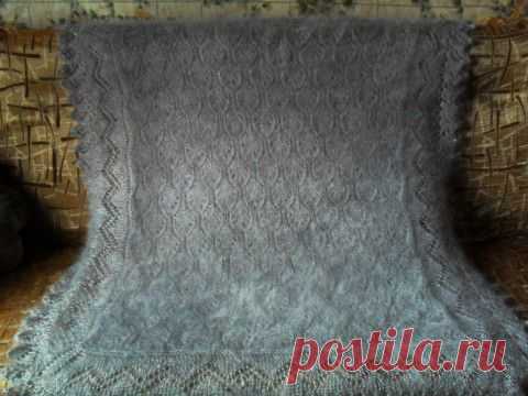 Пуховые ажурные платочки. | Вязание крючком и спицами