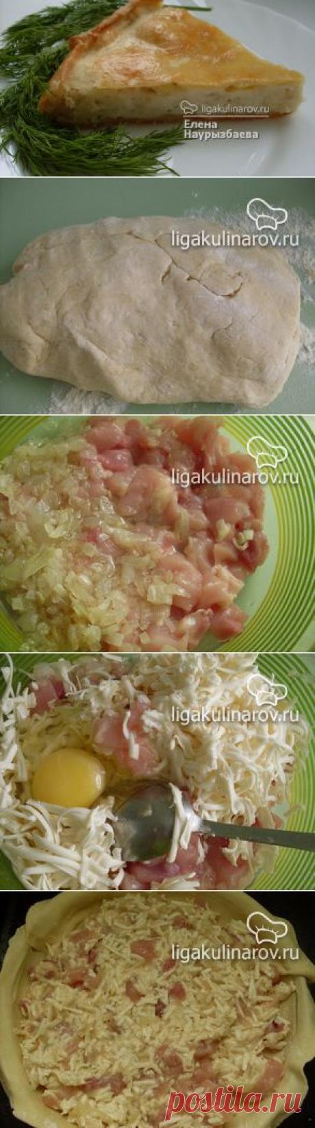 Закусочный пирог с курицей рецепт пошаговый Лиги Кулинаров. Рецепт закусочного пирога с курицей, рецепты Лиги Кулинаров.