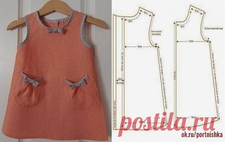 Летние платья для девочек. Простые выкройки