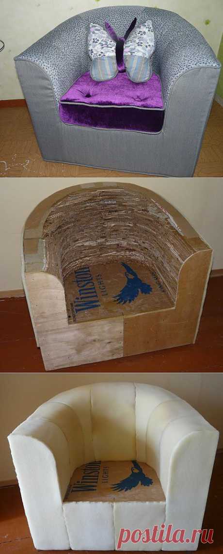 Кресло из картона.
