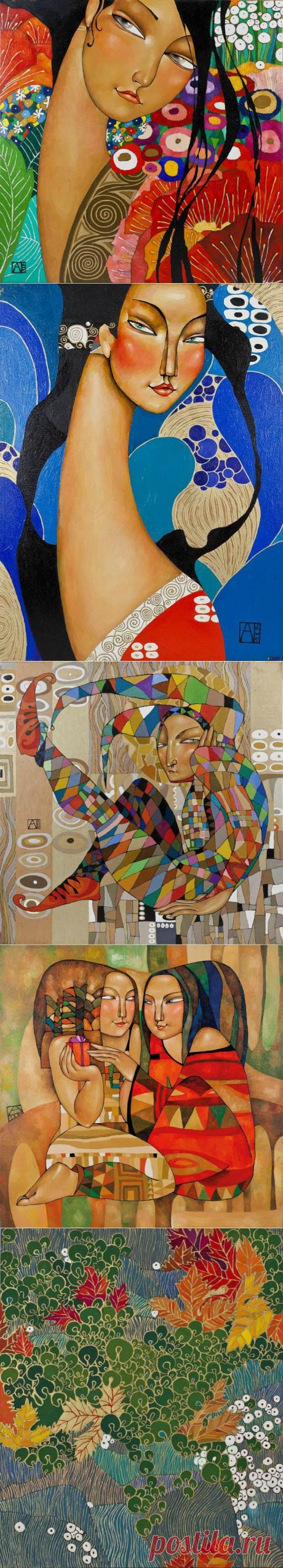 Очень красивые картины казахстанской художницы Акжаны Абдалиевой