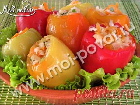 Перец фаршированный капустой (квашенный) - кулинарный рецепт