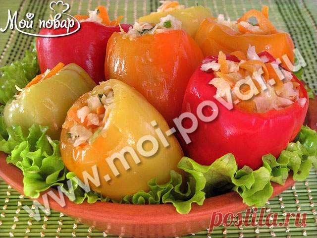 Перец фаршированный капустой (квашенный) - кулинарный рецепт