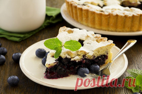 ЛИНЦ-ТАРТ (LINZER TORTE) С ЧЕРНИКОЙ.Люблю готовить.