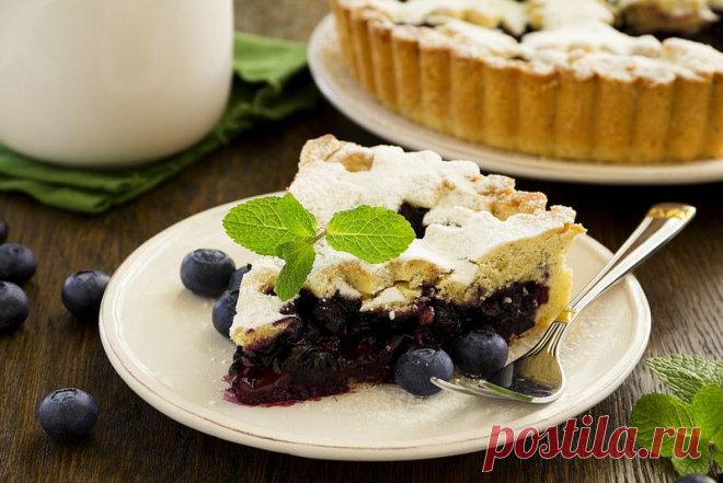 ЛИНЦ-ТАРТ (LINZER TORTE) С ЧЕРНИКОЙ.Люблю готовить.