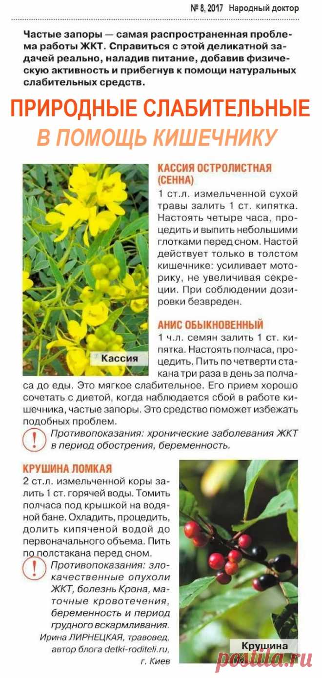 Природные слабительные