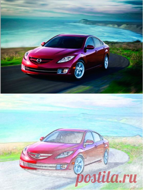 Цветная зарисовка из фото в фотошопе | Уроки фотошопа