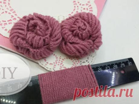 Мастер-класс : Делаем розы из пряжи на линейке | Журнал Ярмарки Мастеров Делаем розы из пряжи на линейке – бесплатный мастер-класс по теме: Do It Yourself / Сделай сам ✓Своими руками ✓Пошагово ✓С фото