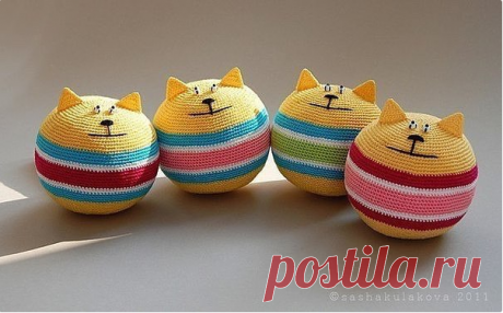 ЛЮБИТЕЛЯМ ВЯЗАНЫХ КОТОВ ПОСВЯЩАЕТСЯ! ИГРУШКА «КОТ-АНТИСТРЕСС»