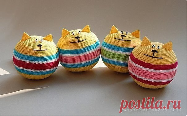 ЛЮБИТЕЛЯМ ВЯЗАНЫХ КОТОВ ПОСВЯЩАЕТСЯ! ИГРУШКА «КОТ-АНТИСТРЕСС»