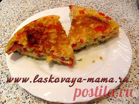 омлет с болгарским красным перцем в мультиварке