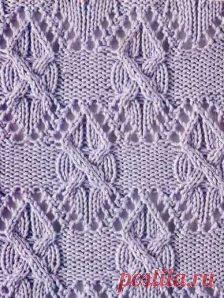 Ажурный узор спицами — Шпуля - сайт о вязании