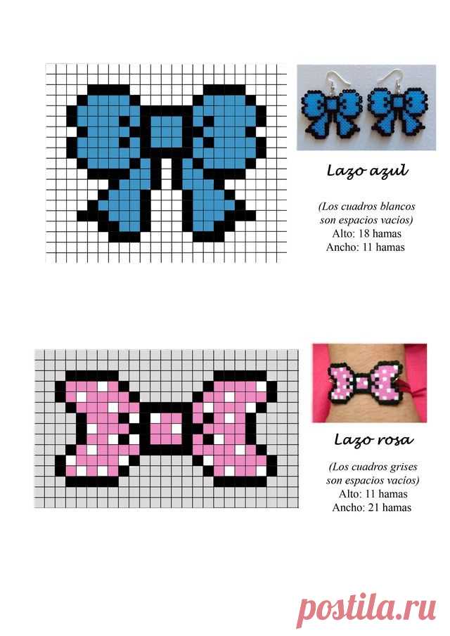 the instructions for how to make cross stitch bow brooches in pixel art style