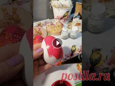 Пасхальный декупаж на гипсовых заготовках Пасхальный декупаж на гипсовых заготовках...