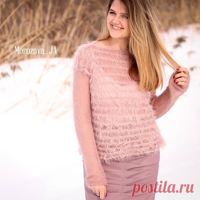 Весна на пороге,а значит пора показывать вам новинки😉🌷В наличии весенний, лёгкий,полупрозрачный свитерок,выполненный из тончайшего кид-мохера на шелке от Rowan, c 