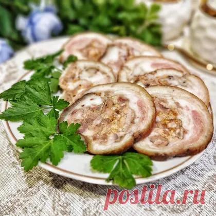 Рулет из рульки 257 ккал рецепт с фото пошаговый от Елена Панькина ✈ Амбассадор - Овкусе.ру