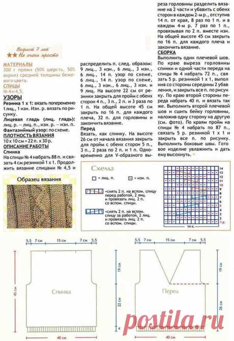 Удобные жилеты для мальчиков 7 лет | ВЯЗАНИЕ ДЛЯ ДЕТЕЙ Спицами и Крючком — Схемы и Описание