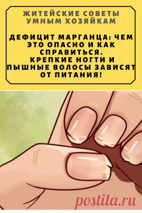 Дефицит марганца: чем это опасно и как справиться. Крепкие ногти и пышные волосы зависят от питания! | Житейские Советы