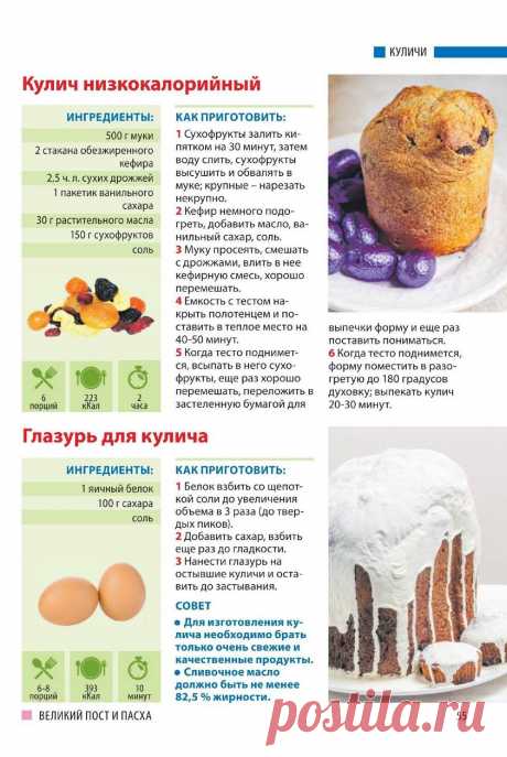 Кулич низкокалорийный. Глазурь для кулича