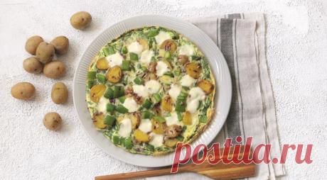 Омлет Фриттата с картофелем и моцареллой — Фактор Вкуса