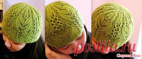 Весенние шапочки спицами- подборка со схемами