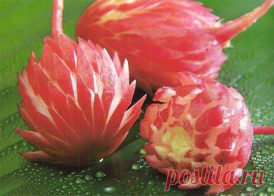 Radish Flower Vegetable Carving | Temple of Thai
