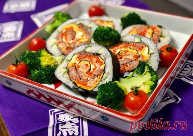 Японские суши роллы из салата 🌹 - пошаговый рецепт с фото. Автор рецепта Эико Касаи . - Cookpad
