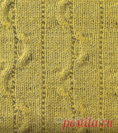 Узор из кос (жгутов) №1793 » Люблю Вязать