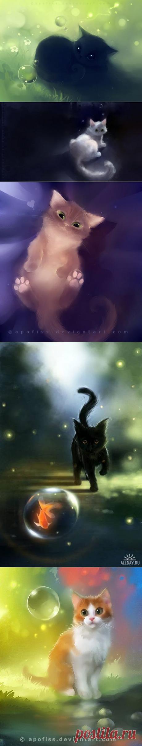 ещё немного кошек / Декупаж / Картинки для декупажа