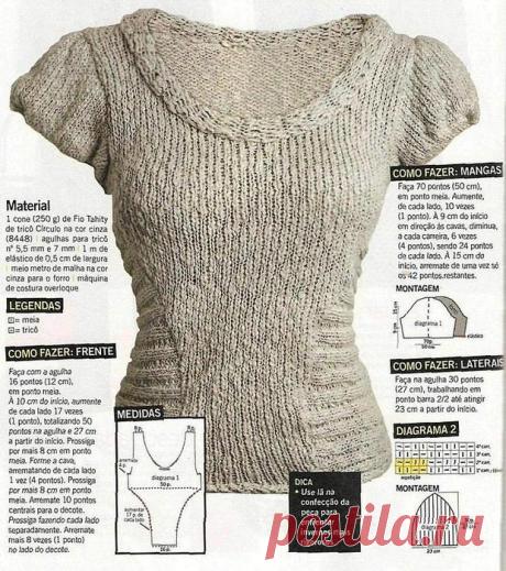 КОФТОЧКА С БОКОВЫМИ ВСТАВКАМИ - Вязание - Страна Мам