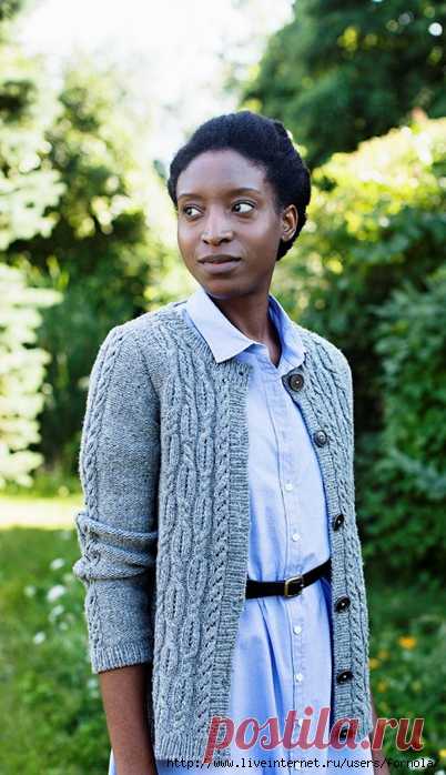 кардиган спицами