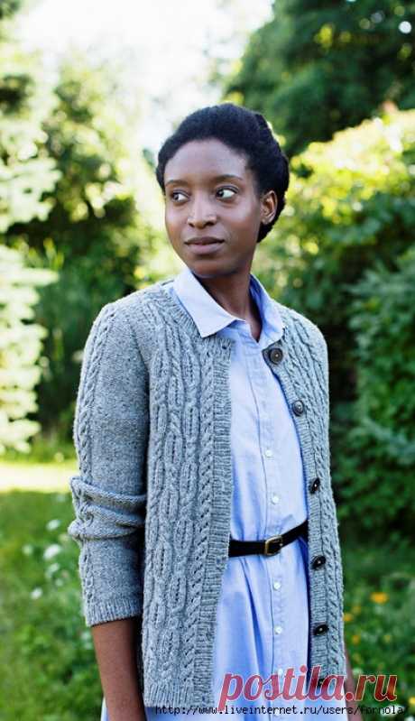 кардиган спицами