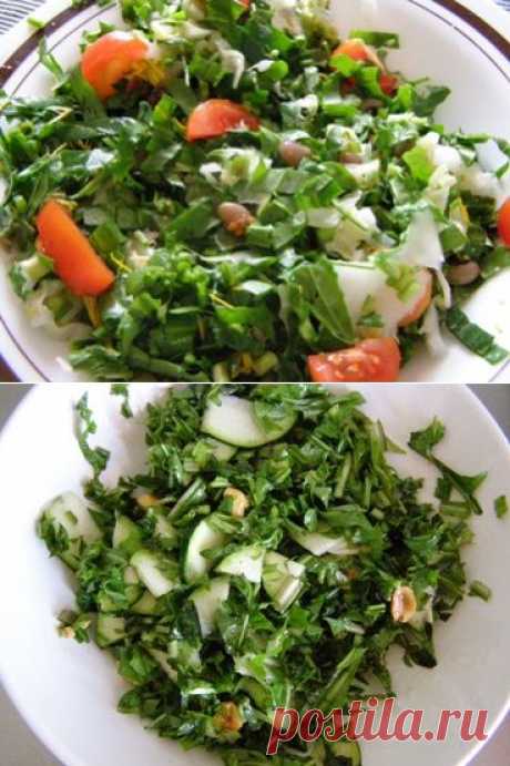 Рецепты салатов из одуванчика