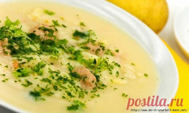 Суп-пюре из картофеля и курицы