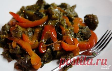 Печень с болгарским перцем - пошаговый кулинарный рецепт на Повар.ру