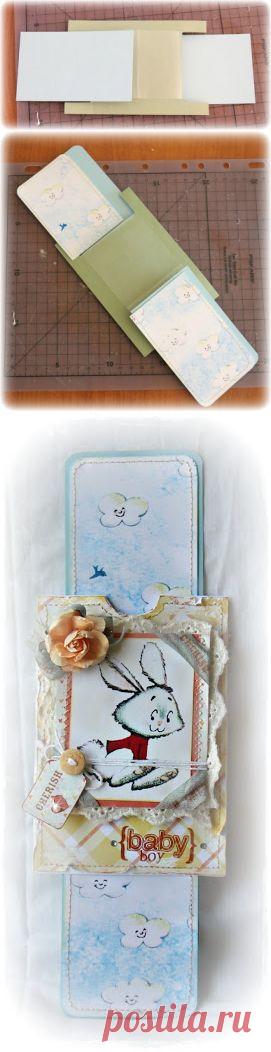 ...Backstage...: [ Мастер-класс по выдвижной открыточке - слайдеру ]