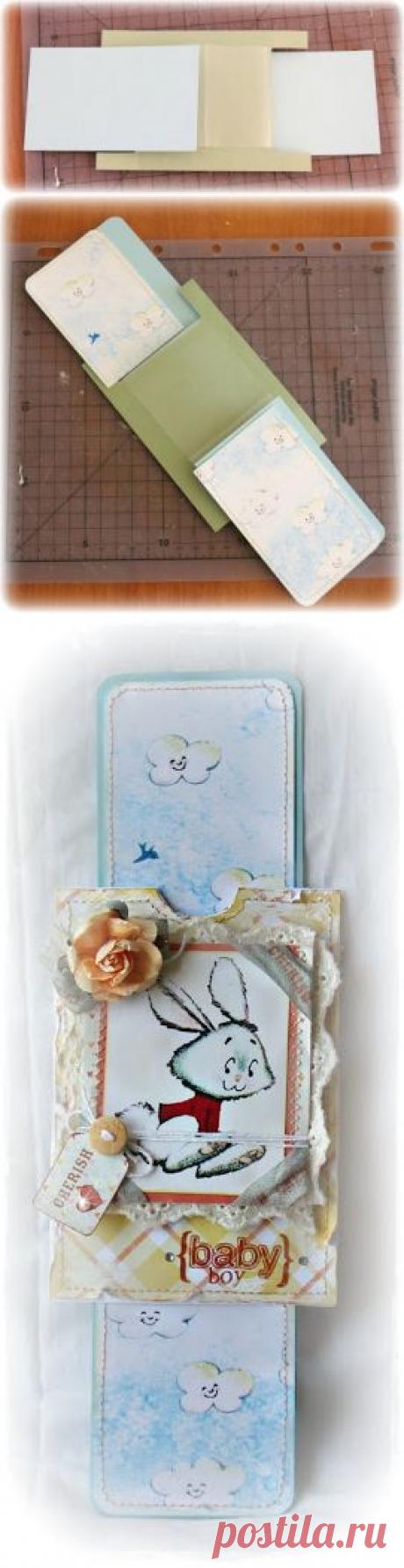 ...Backstage...: [ Мастер-класс по выдвижной открыточке - слайдеру ]