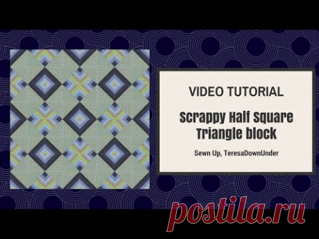 Half and Half Square Triangle quilt block