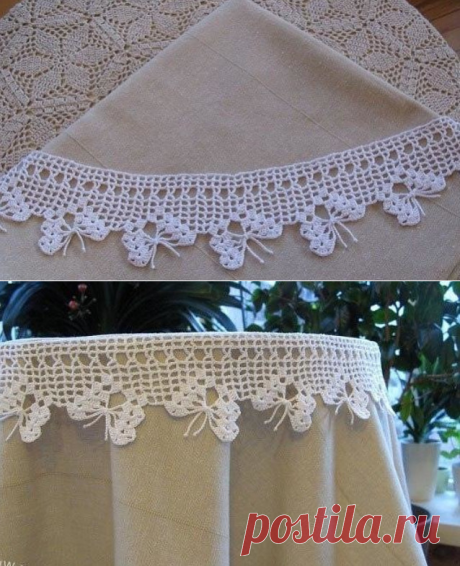 Обвязка вязания с бабочками… Красиво и очень оригинально! — HandMade