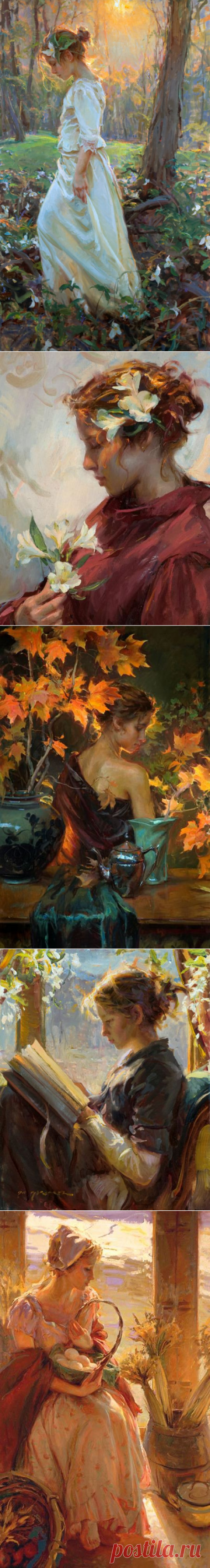 Ты вышла из рамы старинной... Американский художник Daniel F.Gerhartz