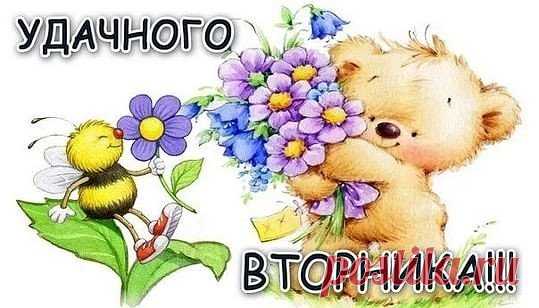 Вторник, братцы, вовсе не бездельник.
Он всегда сменяет понедельник.
Где б ты ни был, он тебя везде
Приближает чуточку к среде.
Так что поскорее просыпайся,
И к концу недели продвигайся.
Там недалеко и до субботы.
А пока – берись-ка за работу!
Очень классный день недели,-
Он рабочий и умелый, 
Дамских он сердец угодник.
Да, у нас сегодня - вторник!
Пусть начнется твое утро,
Так светло, легко и мудро!
И пройдет сей день, как в сказке - 
Полон радости и ласки!
