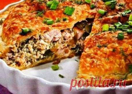 Быстрый куриный пирог.