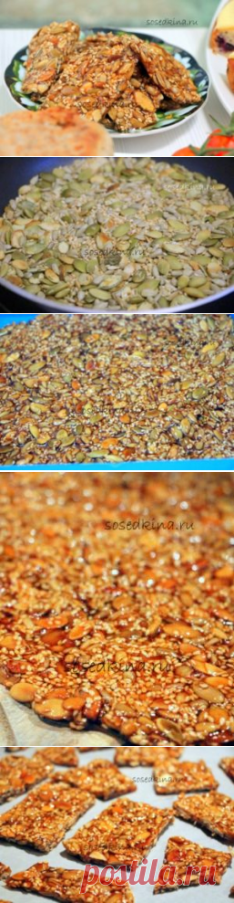 Козинаки из кунжута, семян тыквы и подсолнечника. | Кулинарный сайт Ксении Соседкиной