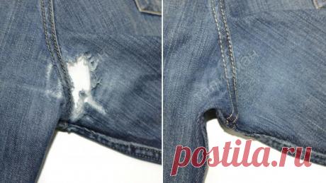 Как сделать незаметными любые дыры и потертости на джинсах
Если ваши джинсы порвались или потерлись – не выбрасывайте. Их еще можно спасти!
Воспользовавшись нашими советами, вы сделаете незаметными любые дыры и потертости.
Для начала возьмите кусок ткани п…