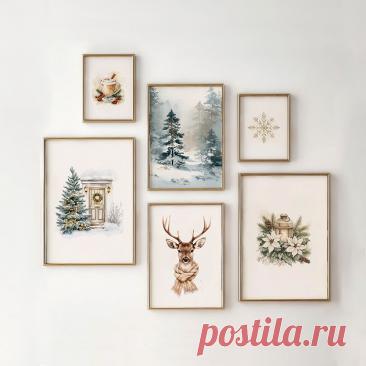 Новогодние постеры для самостоятельной печати