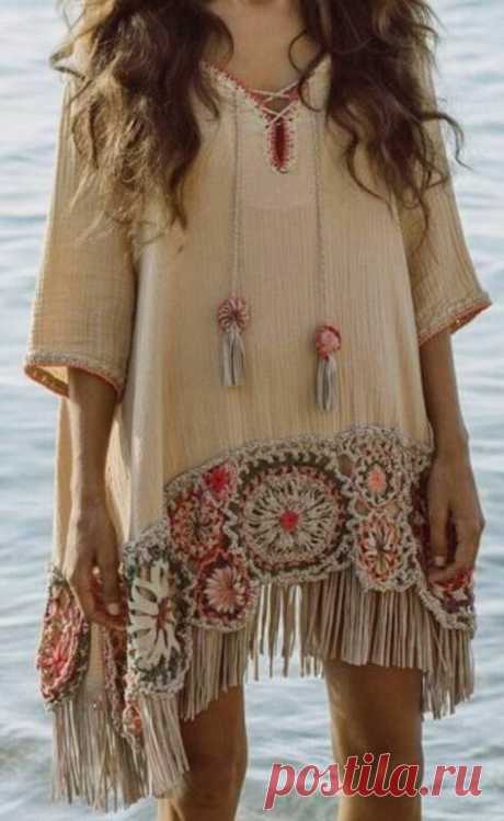 Всегда яркий неожиданный и любимый Бохо со схемами. | Вязаный смак! Пульс Mail.ru Стиль Бохо практически не изменяется уже много десятилетий. Он подразумевает свободу, многослойность и комфорт. Ему всегда присуще наличие кружев, бахромы, шнуров, бантов, рюшей, воланов, вышивки...