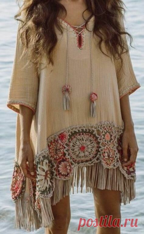 Всегда яркий неожиданный и любимый Бохо со схемами. | Вязаный смак! Пульс Mail.ru Стиль Бохо практически не изменяется уже много десятилетий. Он подразумевает свободу, многослойность и комфорт. Ему всегда присуще наличие кружев, бахромы, шнуров, бантов, рюшей, воланов, вышивки...
