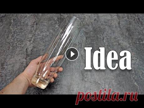 Взяли обычную стеклянную вазу за 3$ и сделали настоящую красоту. Декор своими руками – это очень увлекательное и интересное занятие. Изначально ваза б...