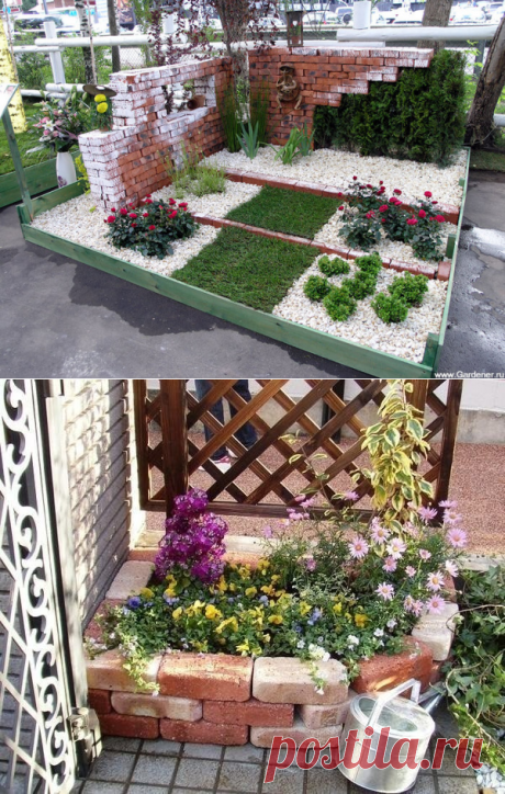 Клумбы из кирпича, практичные и аккуратные &amp;#8212; 6 соток
